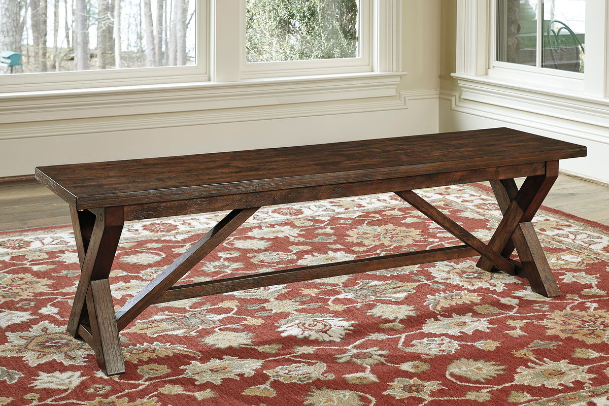 brown dining room bench
