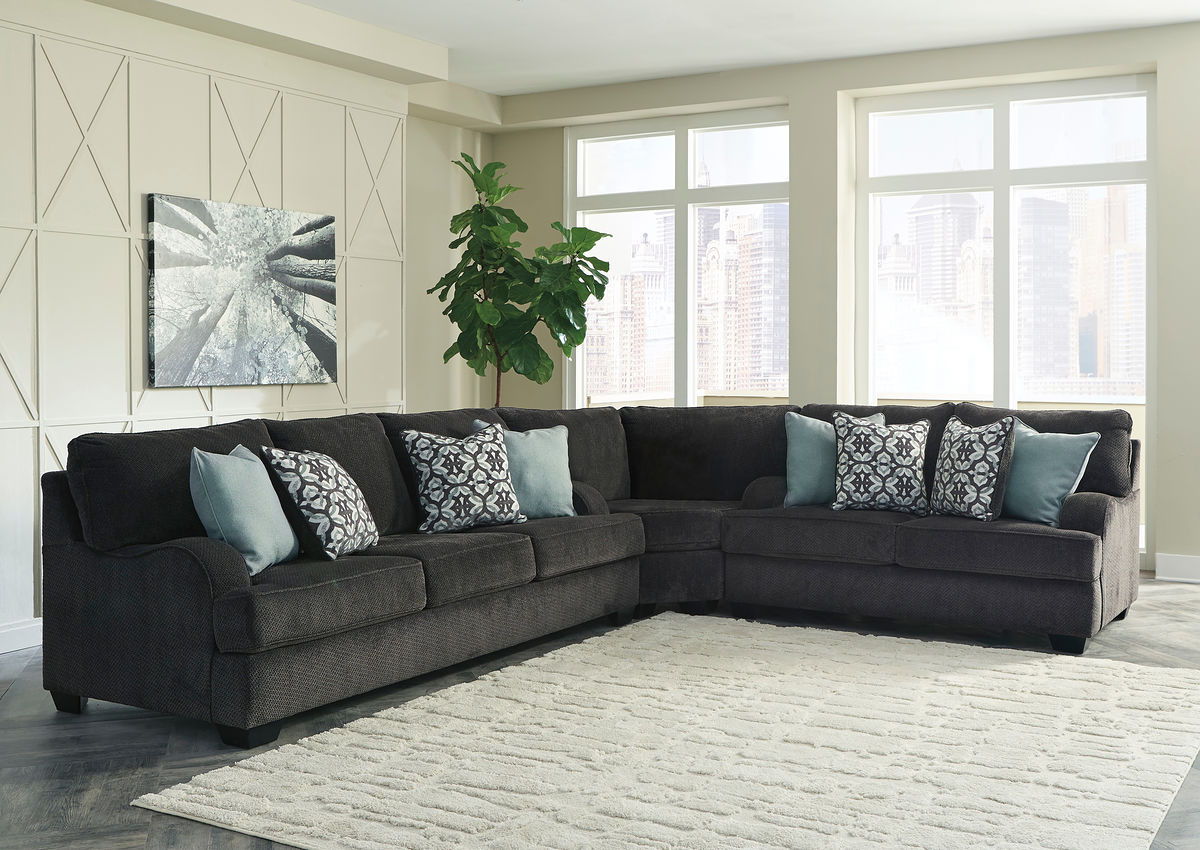 Charenton - Charcoal - Sofa Wedge Loveseat Sectional 