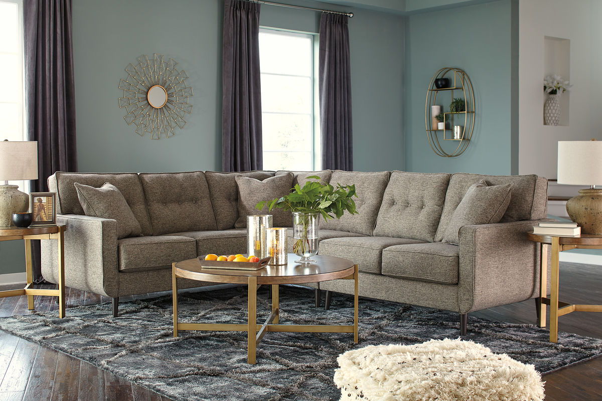 Dahra - Jute - LAF Sofa with Corner Wedge, Armless Chair, RAF Loveseat ...