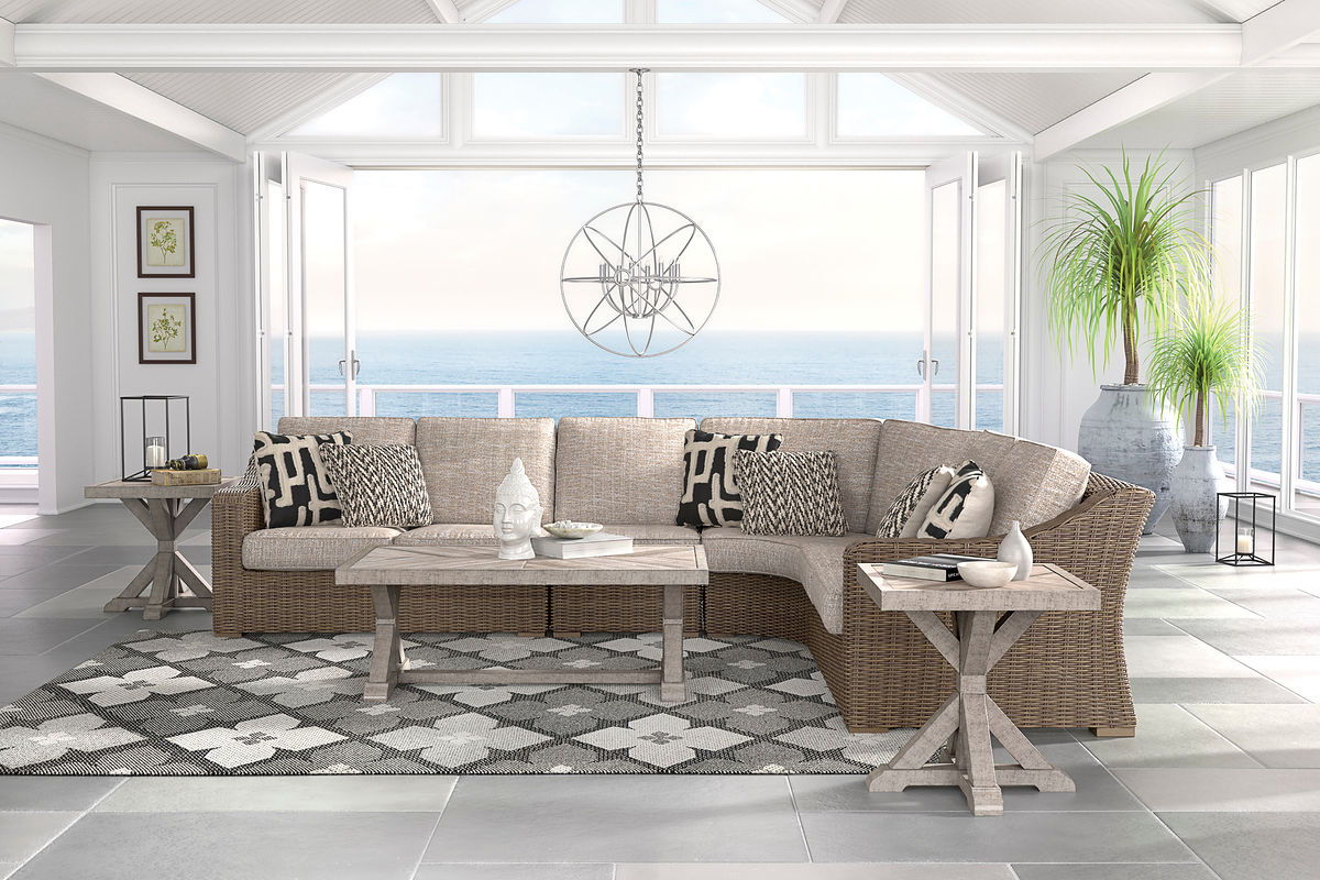 Beachcroft Beige Outdoor Living Room Set
