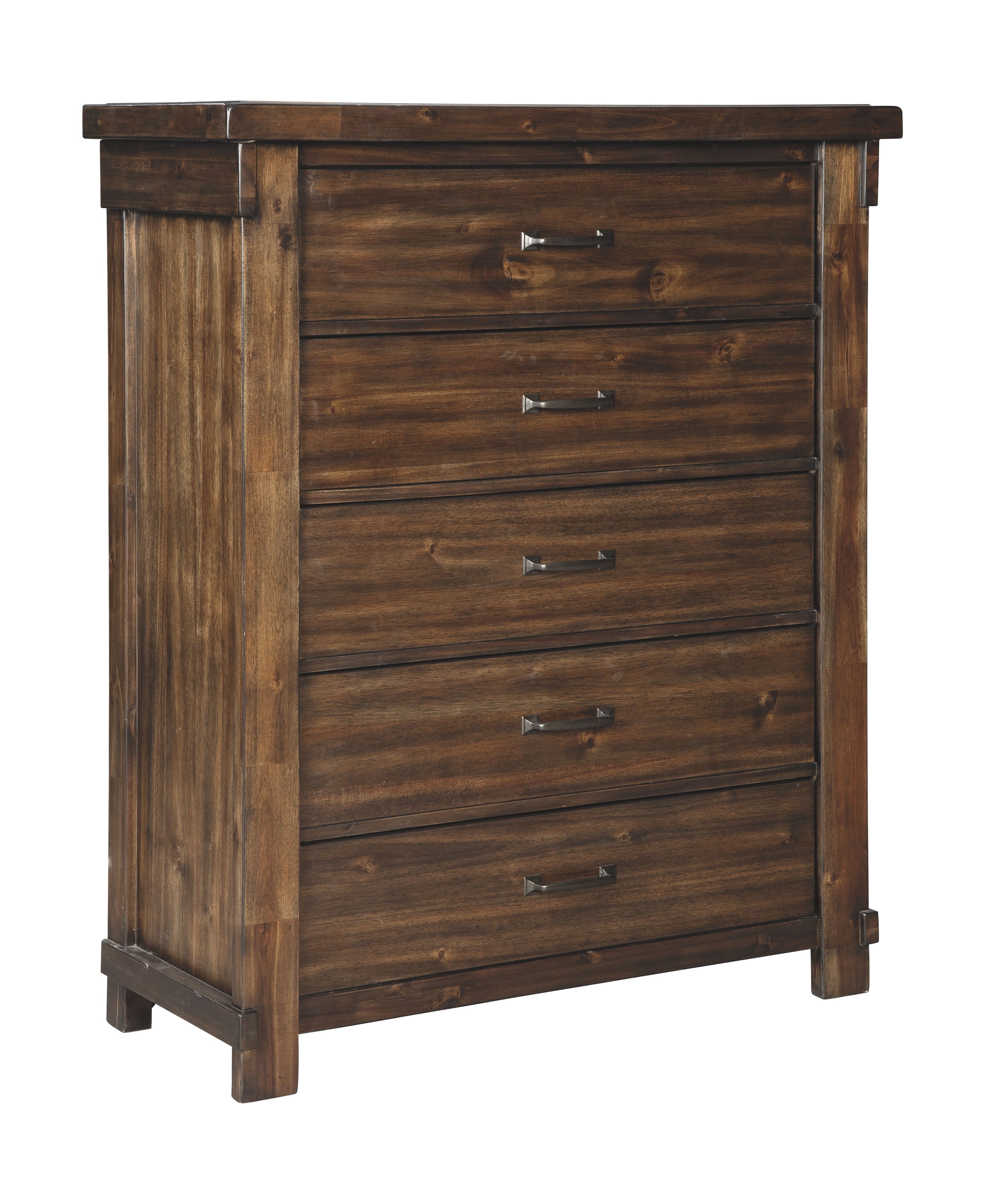 Lakeleigh Brown Five Drawer Chest Ez Furniture Sales Leasing