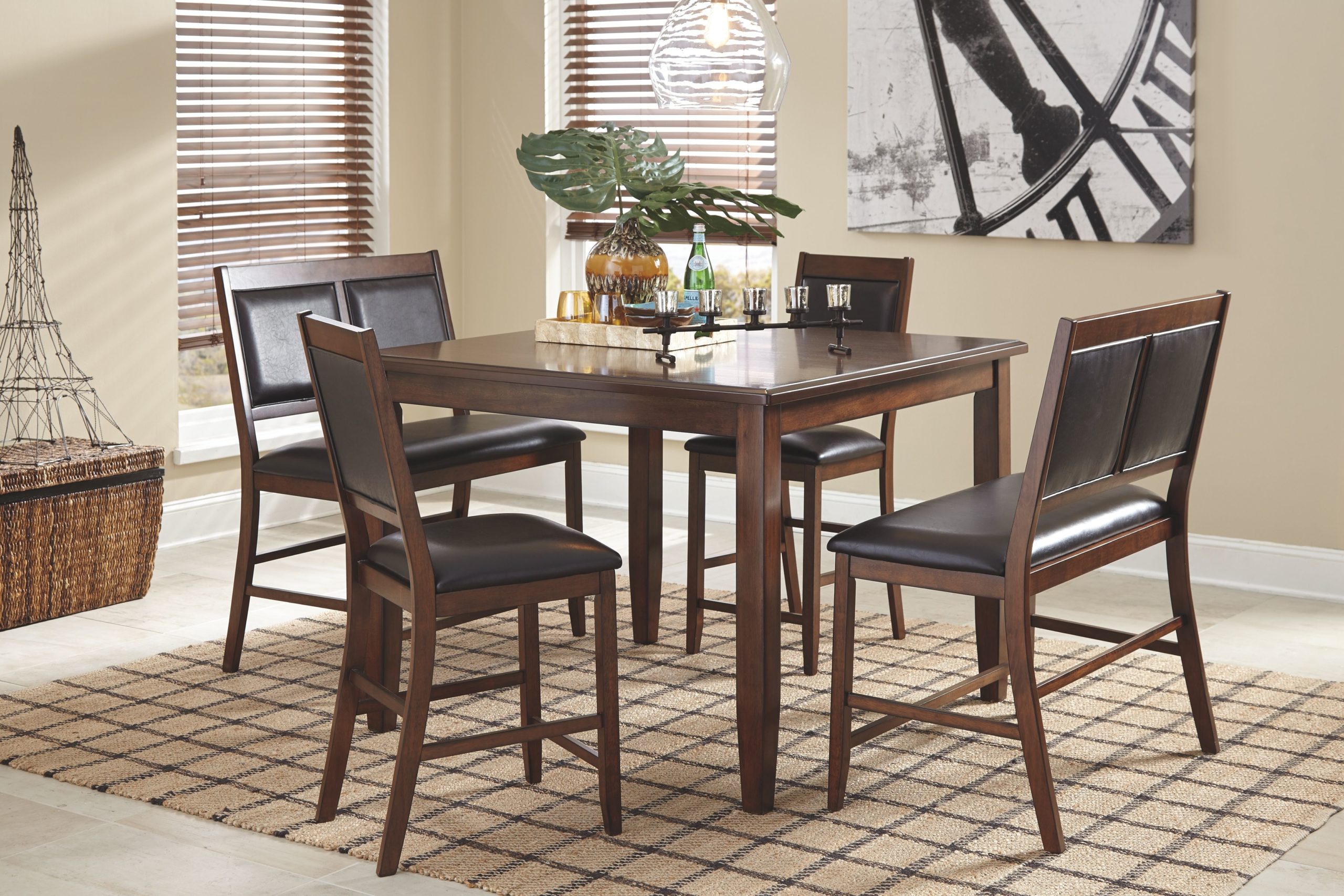 Meredy Brown Dining Room Table Set 6 Cn