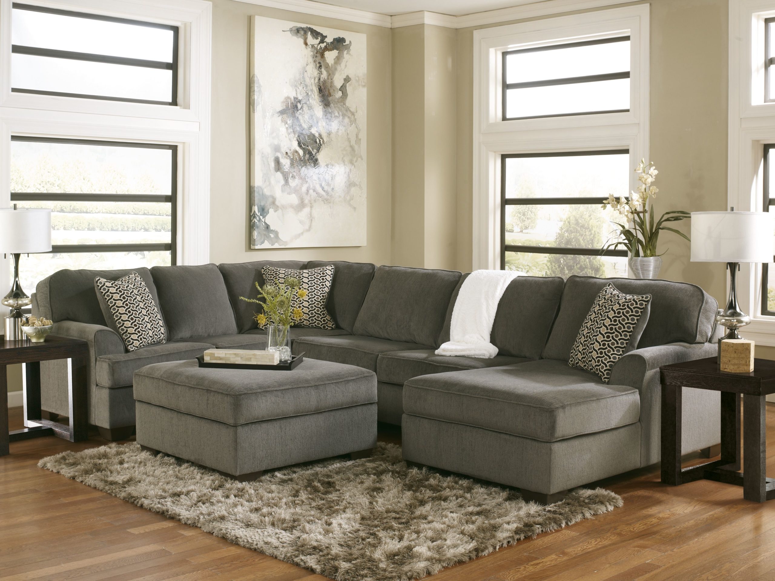 gray sectional couch living room ideas
