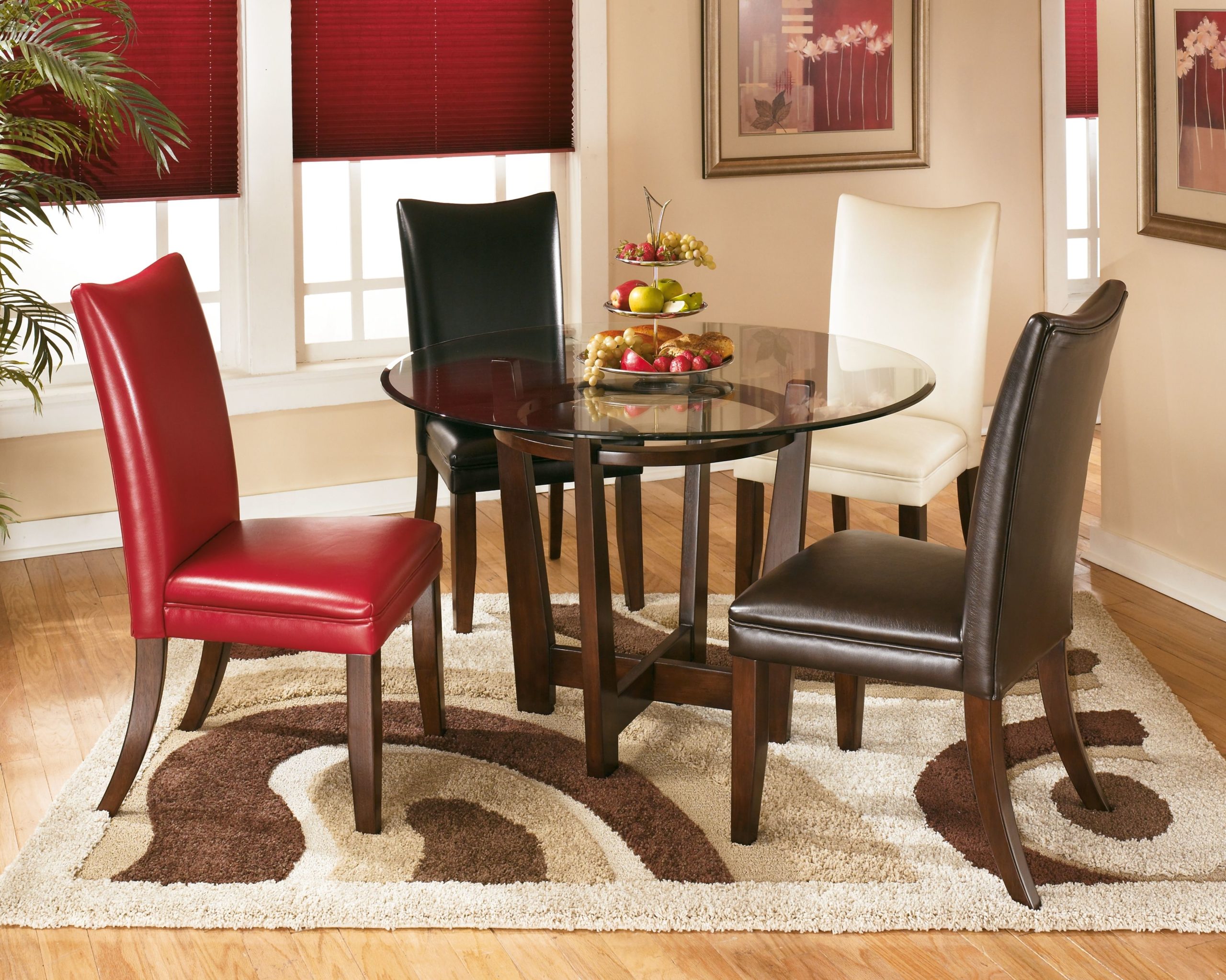 Charrell - Medium Brown - Round Dining Room Table - EZ Furniture Sales