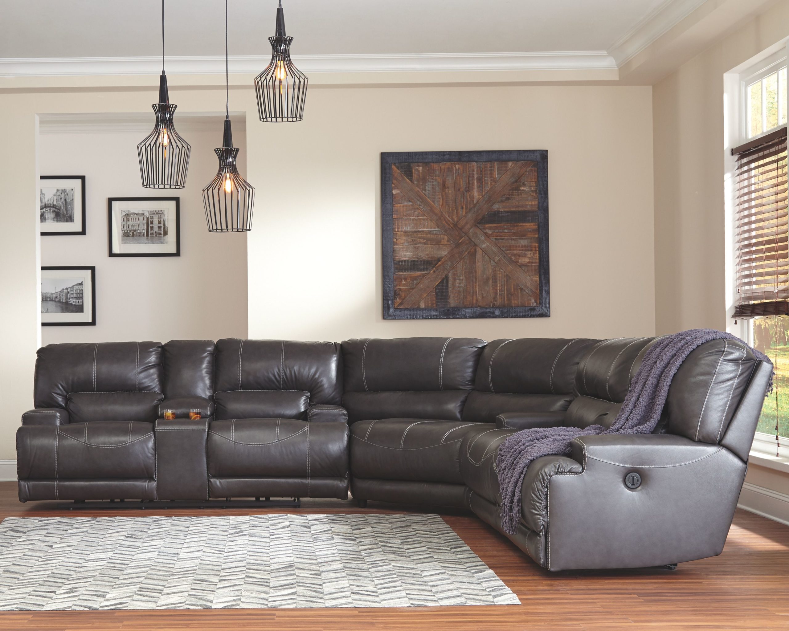 Ashley Furniture - McCaskill - Gray - 2 Seat Reclining Power Sofa