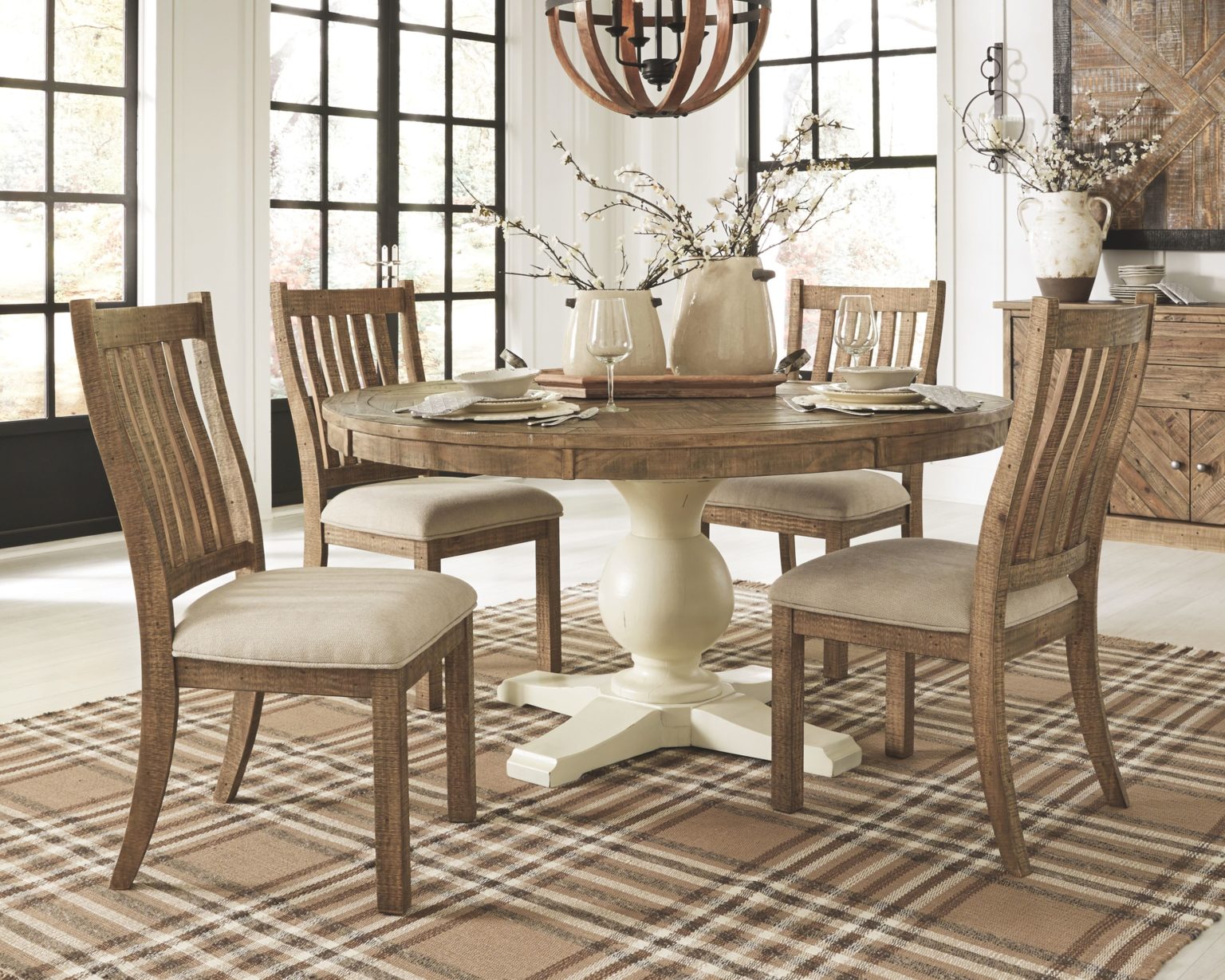 Ashley Furniture - Grindleburg - Light Brown - 6 Pc. - Dining Room ...