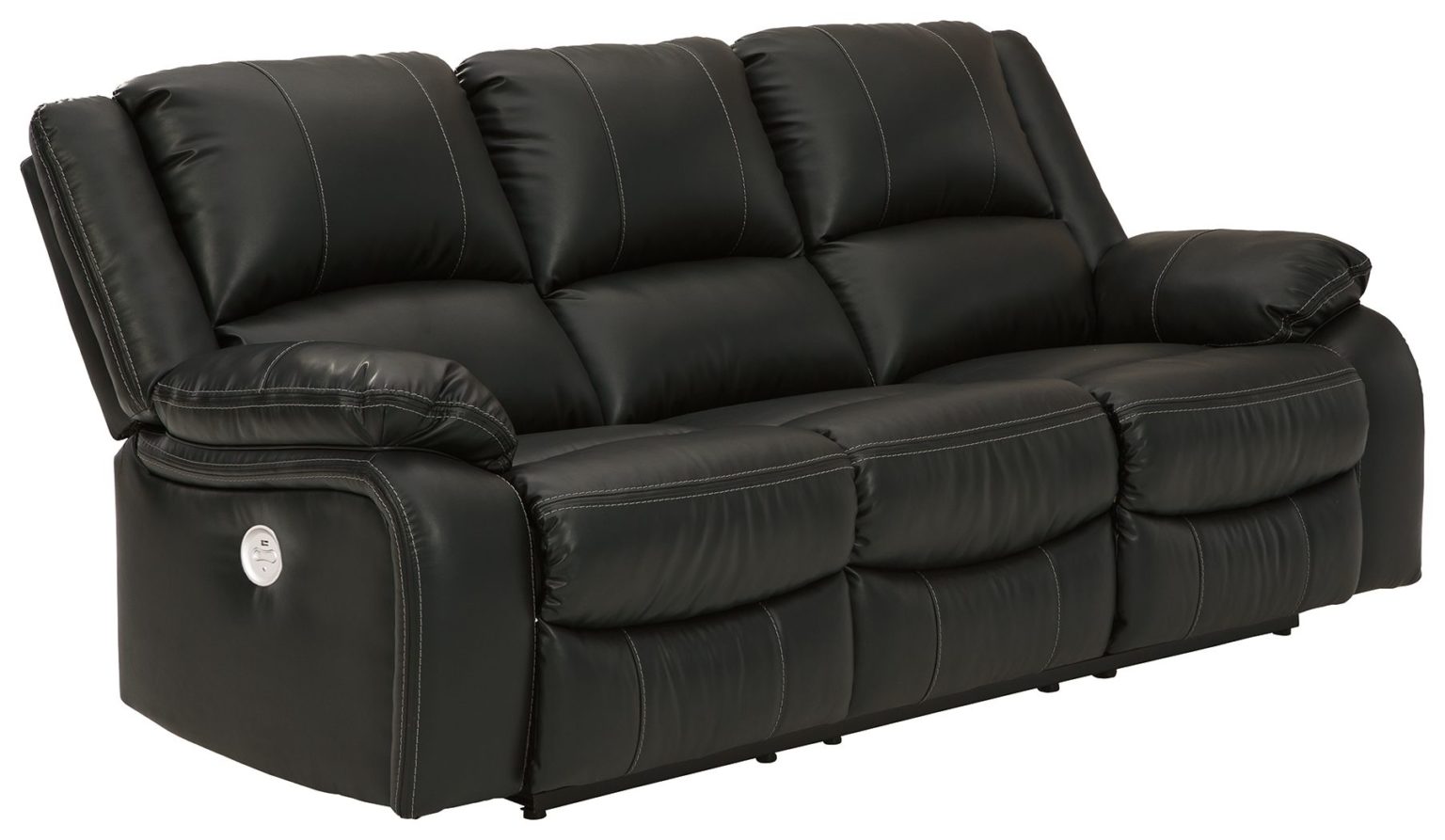 Ashley Furniture - Calderwell - Black - Reclining Power Sofa - EZ ...