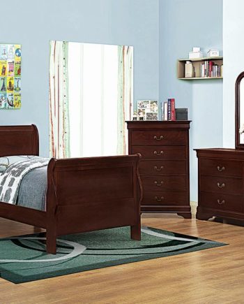 Coaster Fine Furniture - Louis Philippe - Full Panel Sleigh Bed -  Cappuccino - EZ Furniture Sales & Leasing