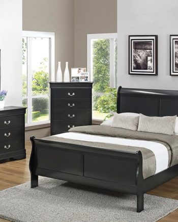 Coaster Louis Philippe Black Eastern King Bed