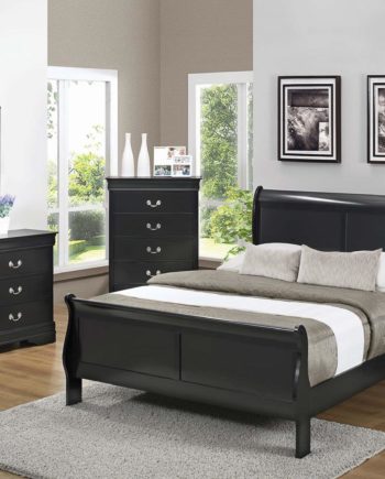 Coaster Fine Furniture - Louis Philippe - 5 Pc Bedroom Set - Panel Queen  Bed & Nightstand & Dresser & Mirror & Chest - EZ Furniture Sales & Leasing