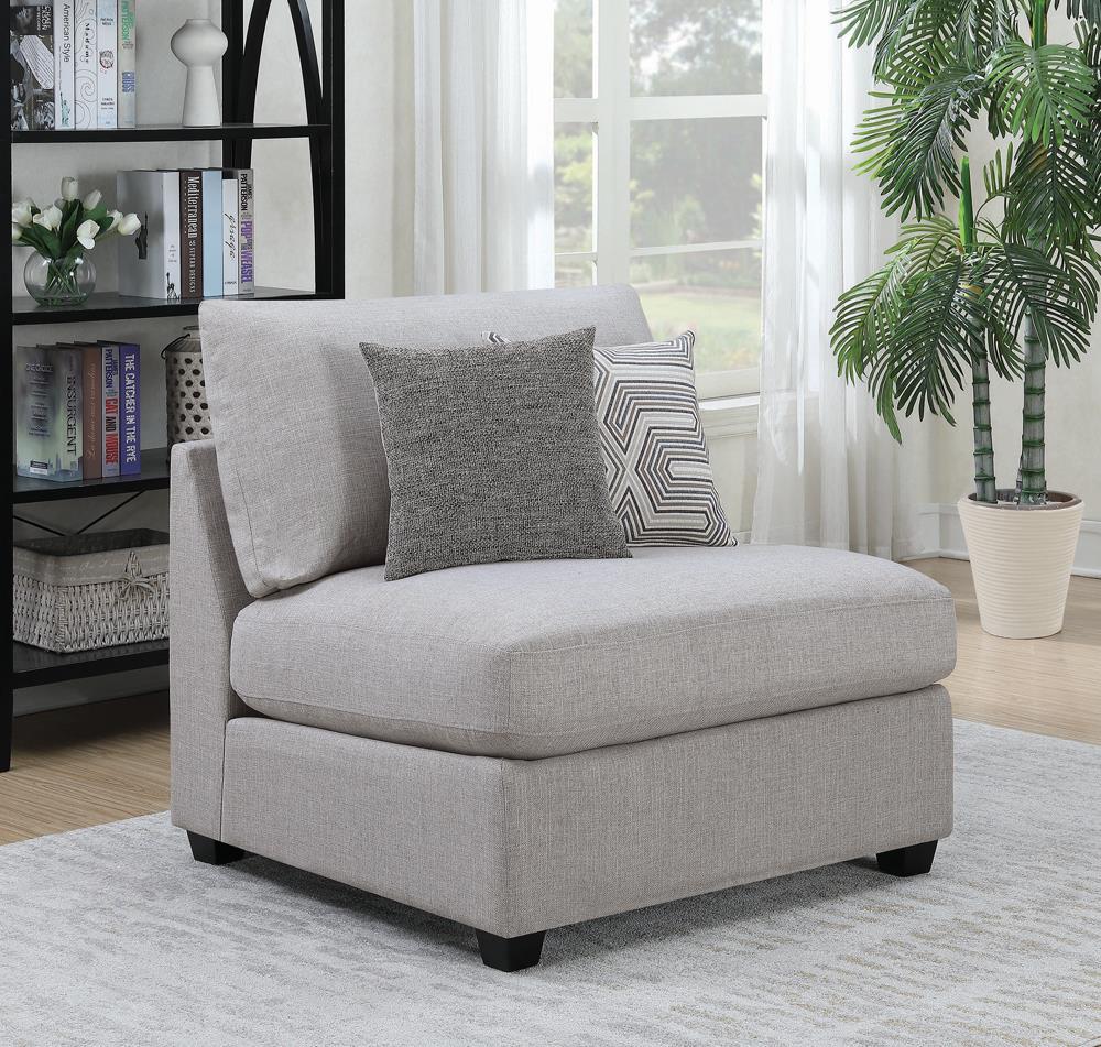 Coaster Fine Furniture - Cambria - Upholstered Armless Chair - Grey ...