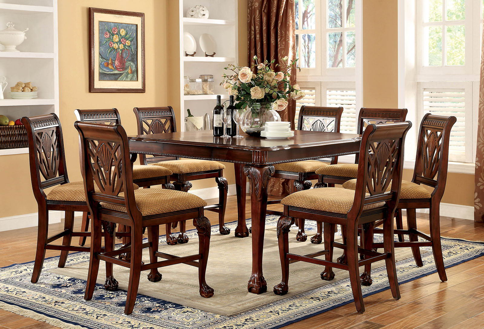 9 piece counter height deals dining room set