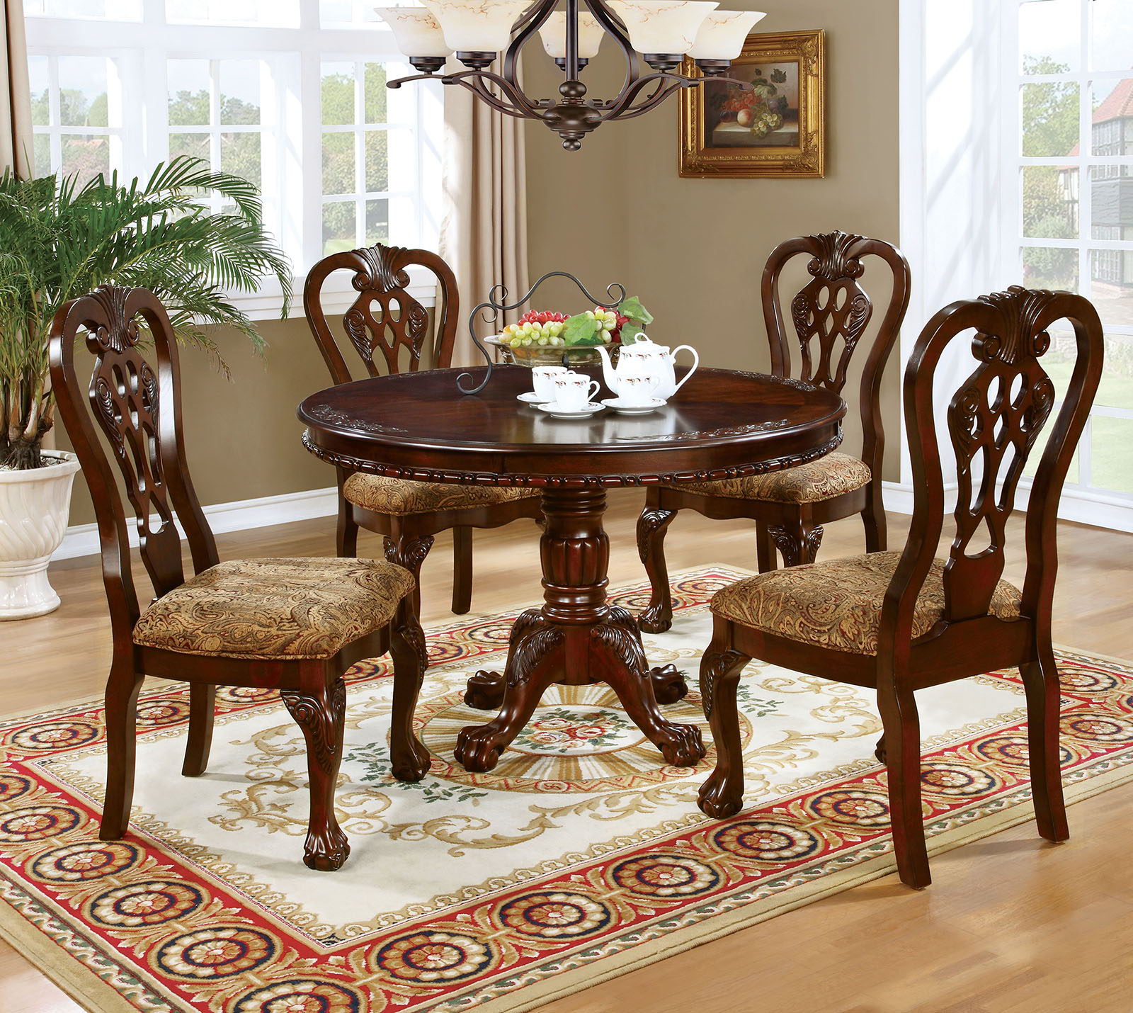 round formal dining room table