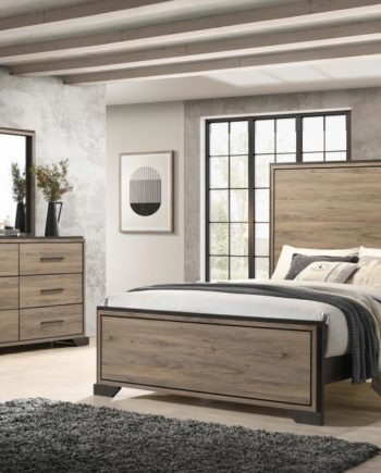 Coaster Baker 4-Piece California King Bedroom Set Brown and Light Taupe