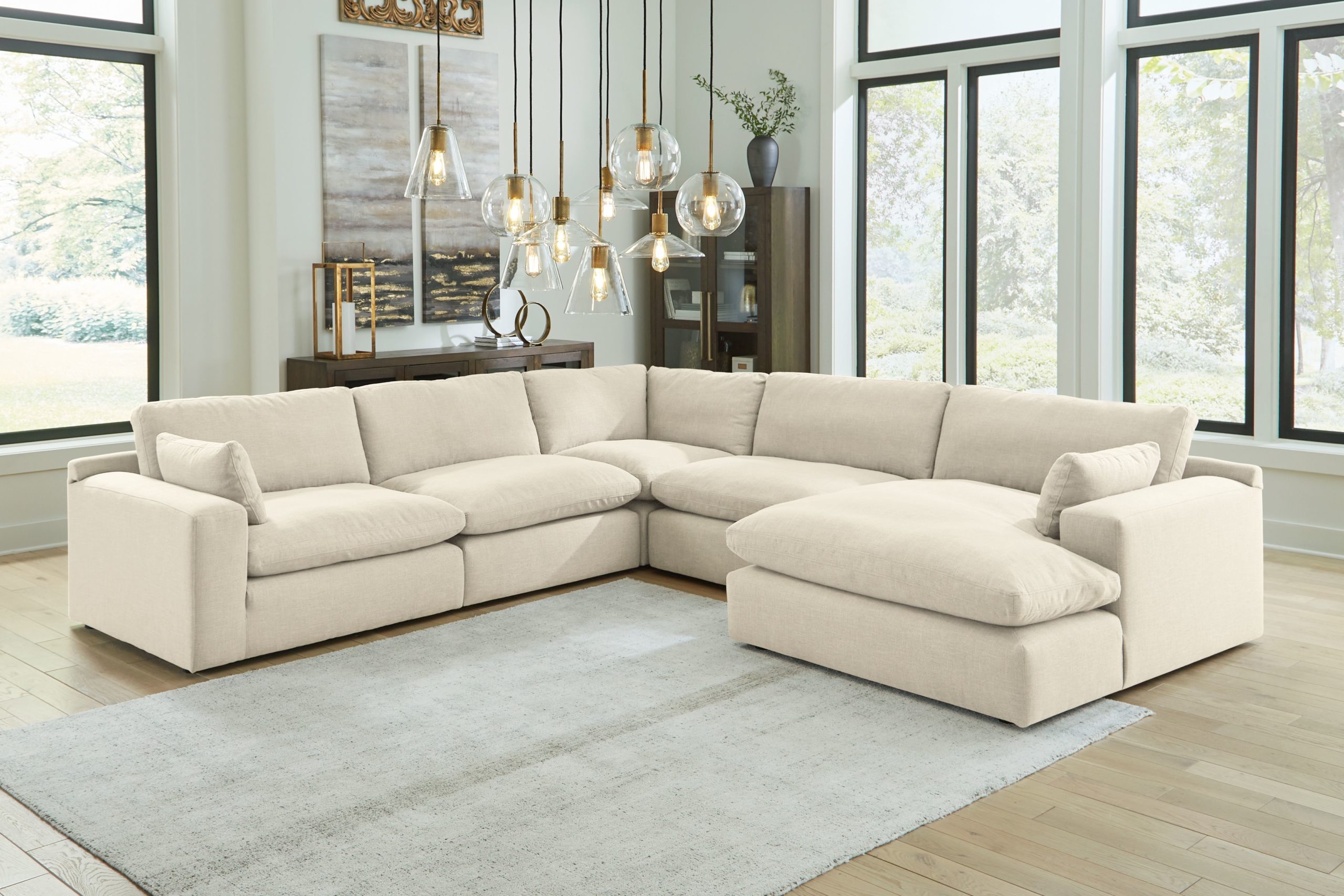 Ashley furniture deals linen sectional