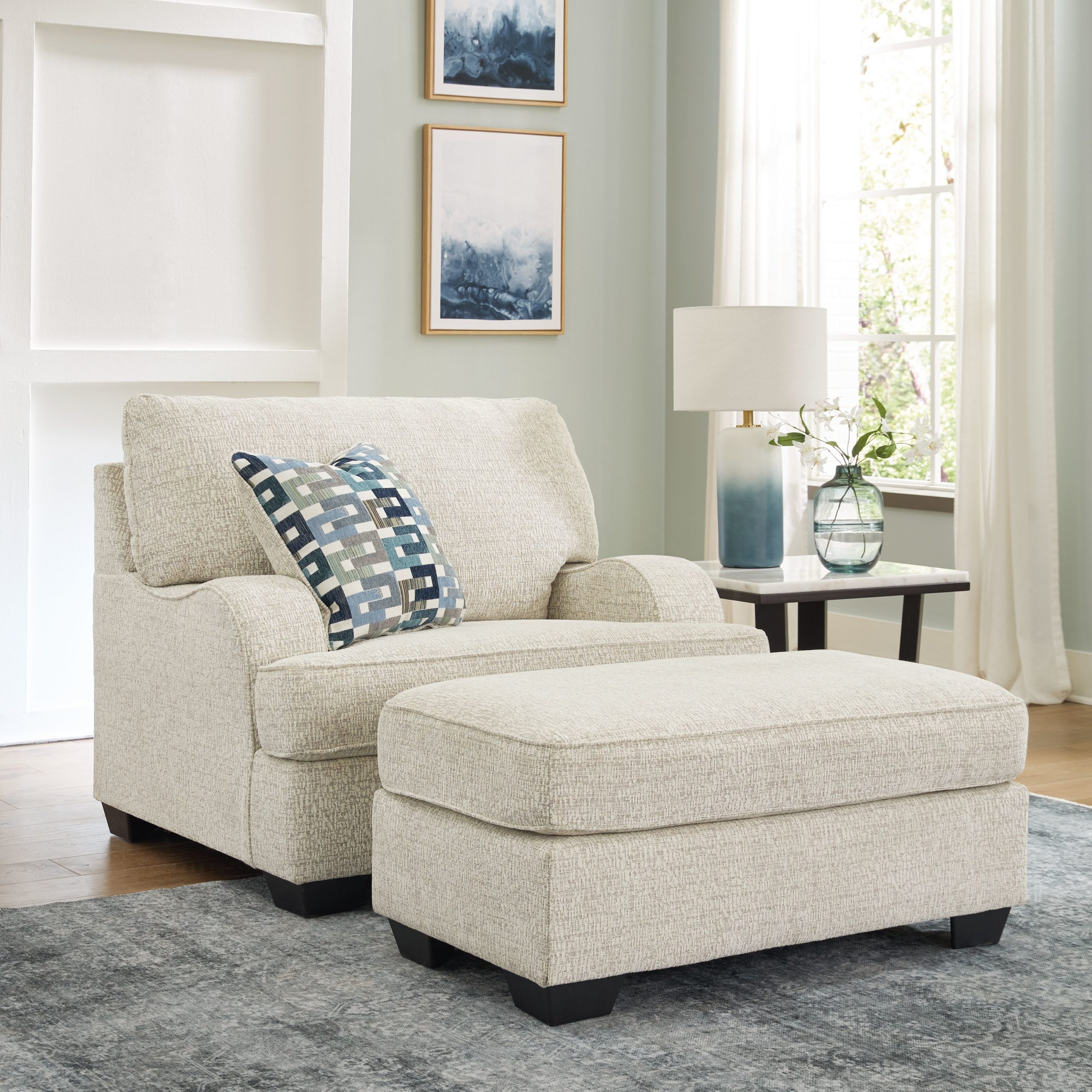 Ashley furniture chair and deals a half with ottoman