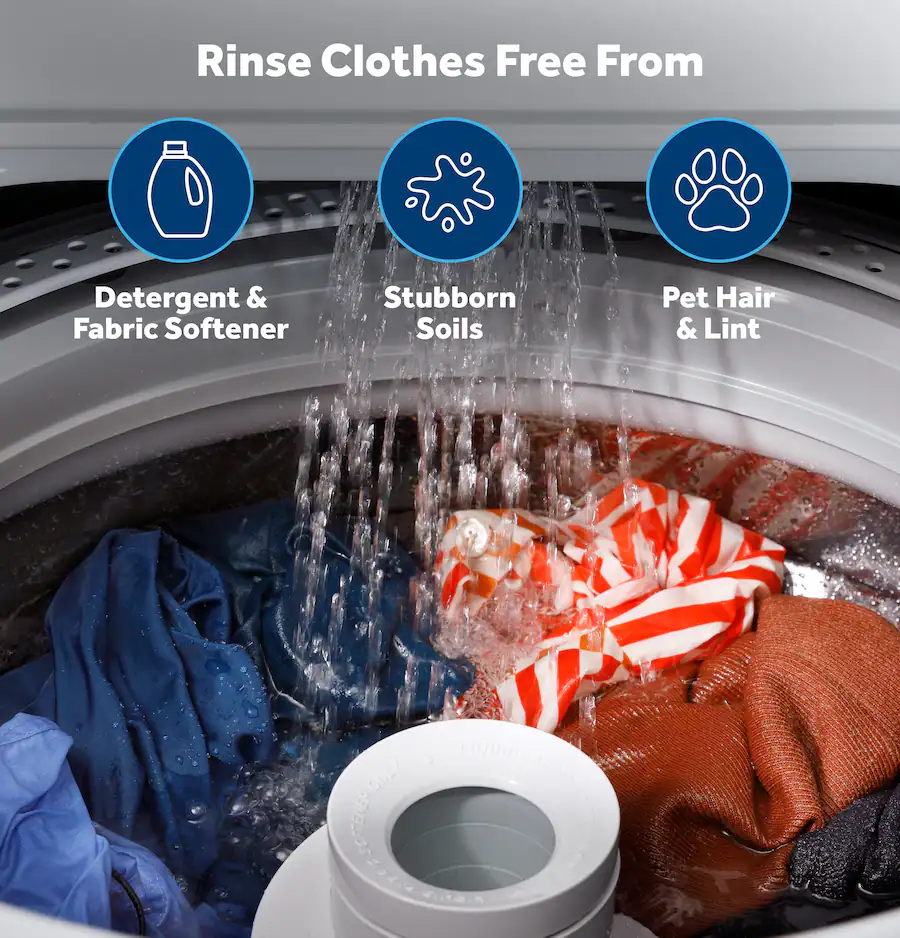 GE 4.3 Cu. Ft. Cold Plus Washer + 7.2 Cu. Ft. Dryer - Image 9