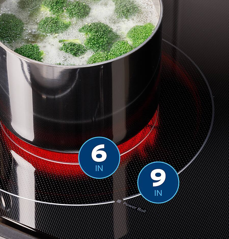 GE - 30 in. Wide 4 Elements 5.3 Cu. Ft. Freestanding Electric Range with Steam Cleaning and Radiant Cooktop - Image 9