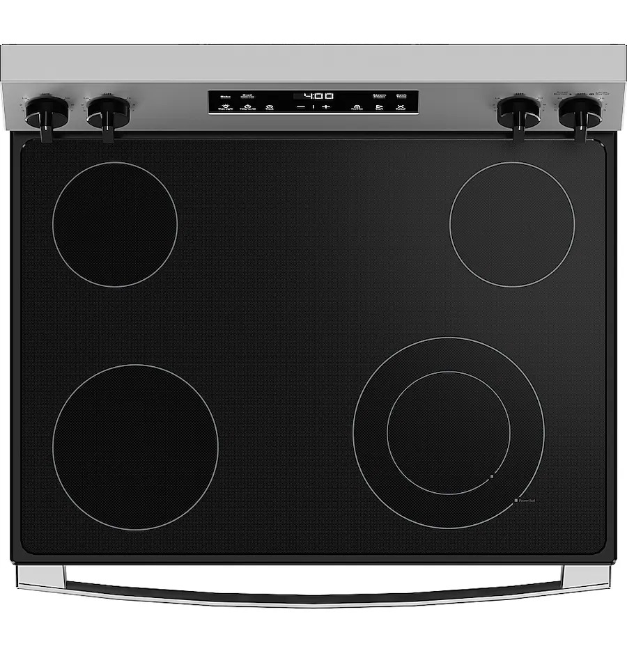 GE - 30 in. Wide 4 Elements 5.3 Cu. Ft. Freestanding Electric Range with Steam Cleaning and Radiant Cooktop - Image 5
