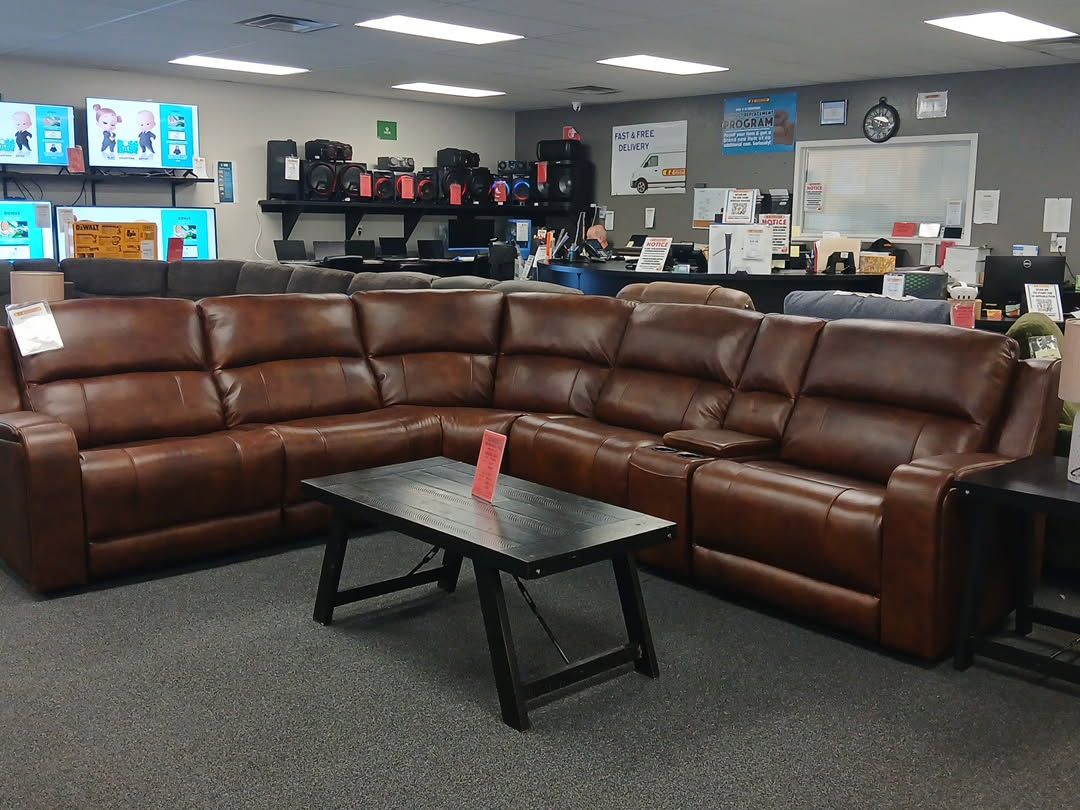 Cheers Power Sectional - Brazil Saddle Leather - Image 4