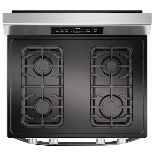 Midea 6.1 Cu. Ft. Freestanding Gas Range with Steam Clean – Stainless Steel - Image 3