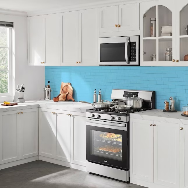 Midea 6.1 Cu. Ft. Freestanding Gas Range with Steam Clean – Stainless Steel - Image 7