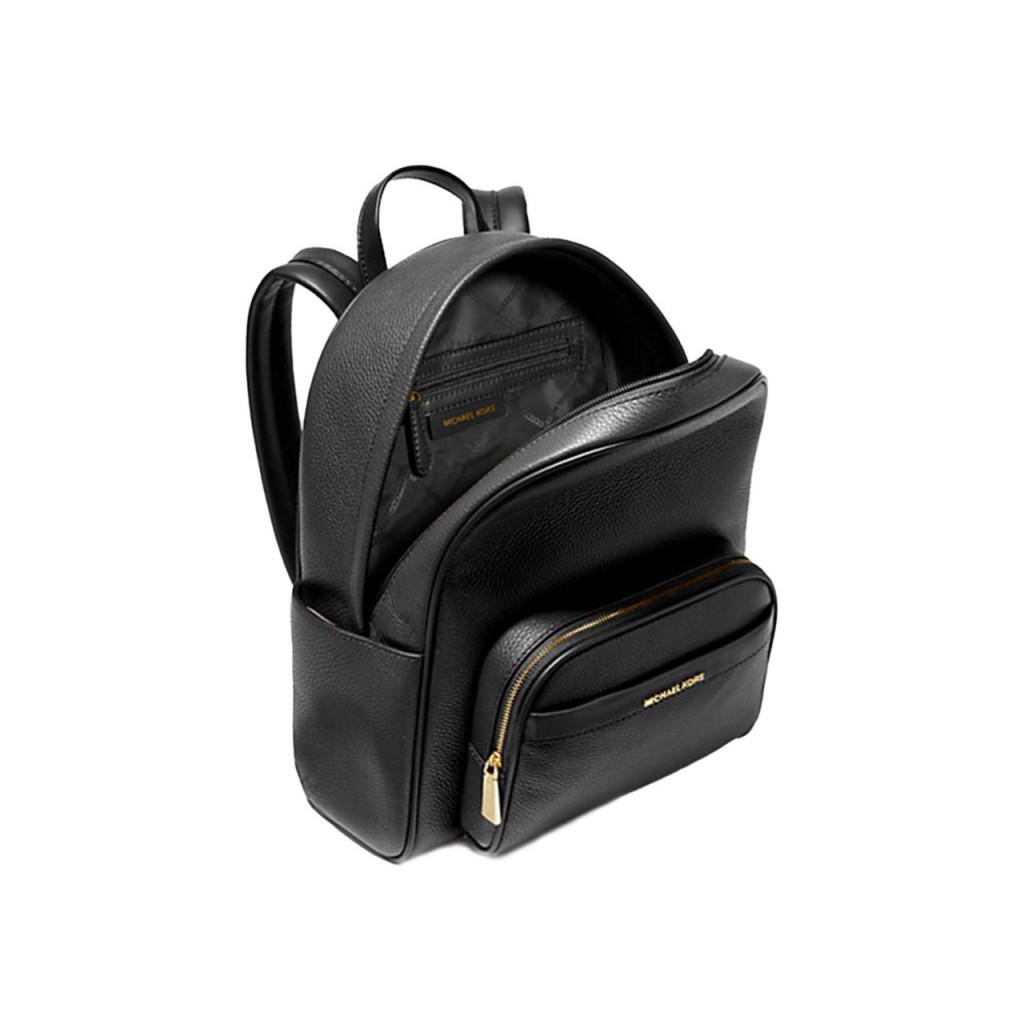 Michael Kors Bex Medium Pebbled Leather Backpack – Black - Image 2