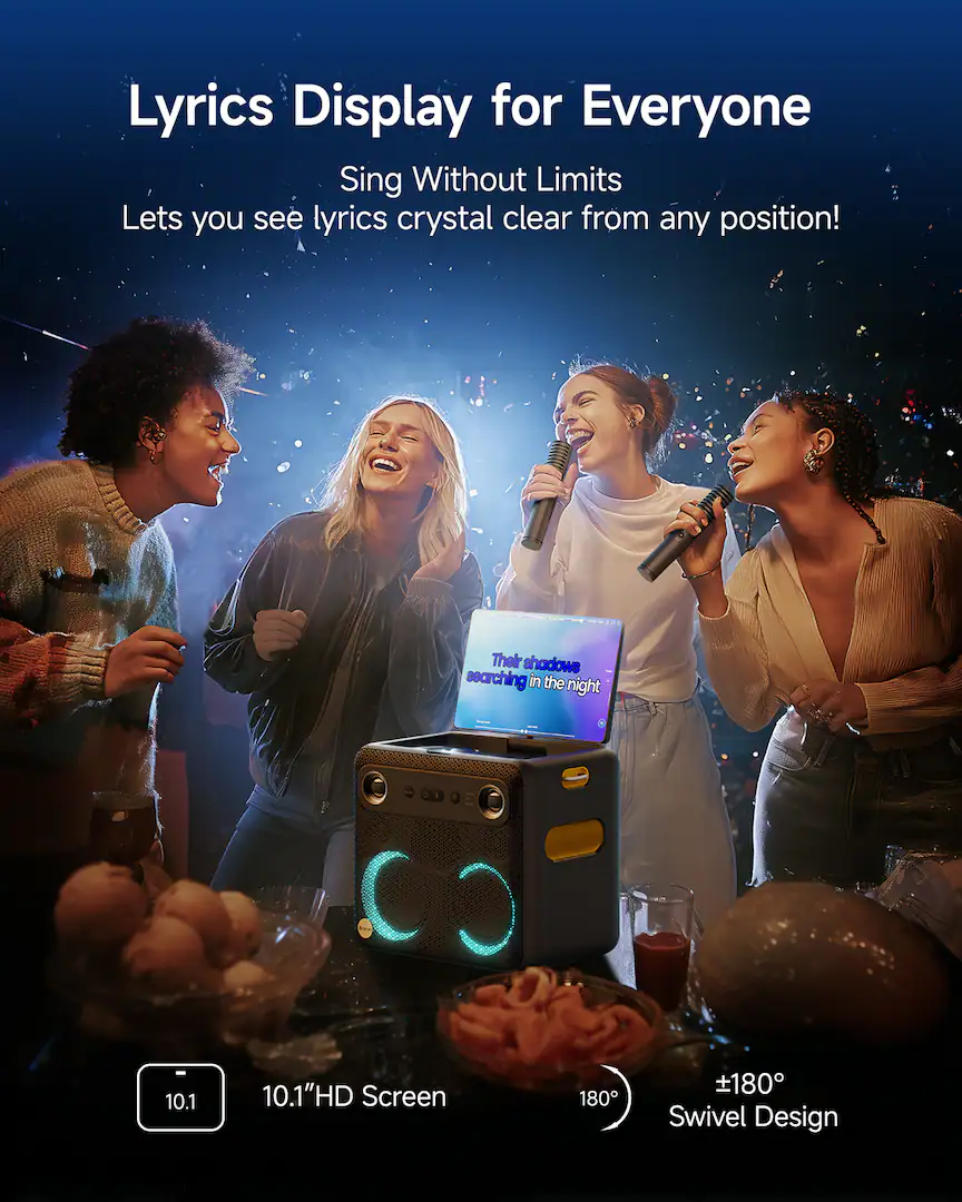 iKarao Break X2 Portable Karaoke Machine with 10.1" Touchscreen and 2 Wireless Microphones - Image 4